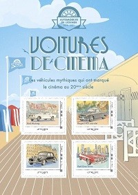 Nouvelle série de timbres collection sur les véhicules du cinéma