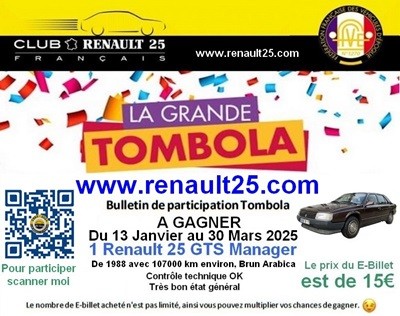 Gagnez une Renault 25 GTS Manager pour ses 40 ans de carrière