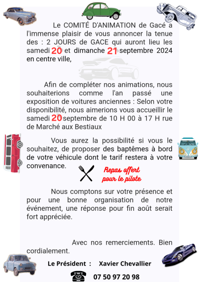 Exposition de voitures vintages