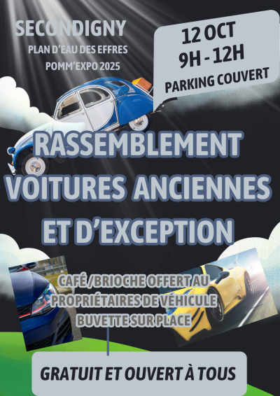Rassemblement voitures anciennes, sportives et de prestige