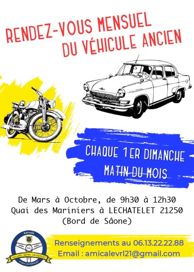Rendez vous mensuel du véhicule ancien
