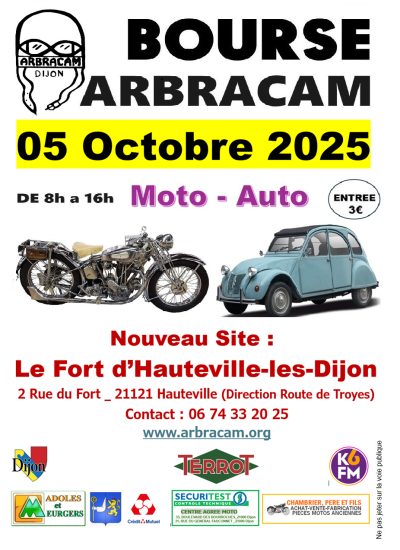 Bourse Retroc Moto Auto ARBRACAM TERROT