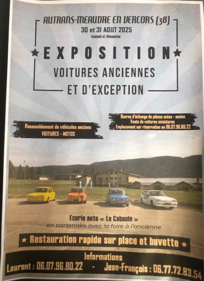 Rassemblement, exposition voiture et moto anciennes et d’exception