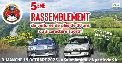 5e Rassemblement de voitures de plus de 30 ans ou à caractère sportif.