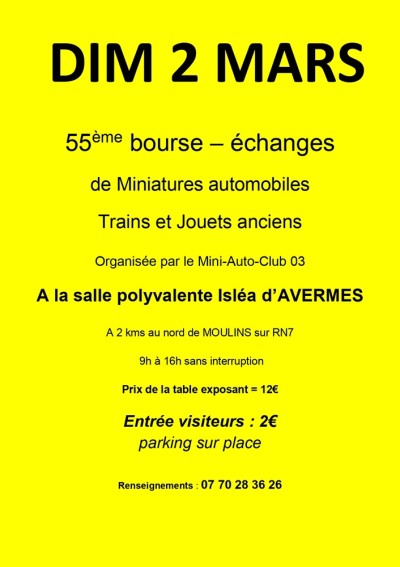 55e Bourse d'échanges jouets-miniatures