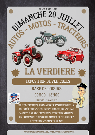 Expo autos motos tracteurs à La Verdière