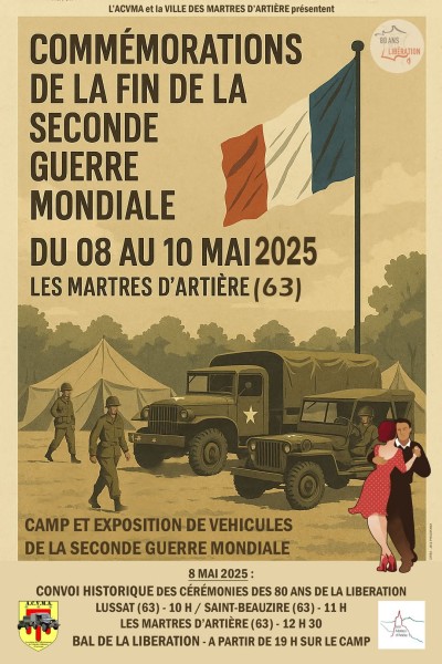 Camp américain et exposition de véhicules militaires