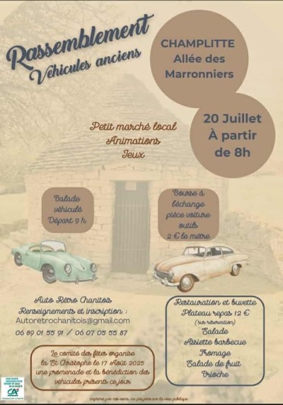 Rassemblement véhicules anciens avec petite sortie