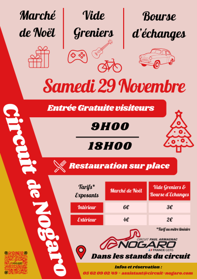 Bourse d'échanges / Marché de Noël / Vide-greniers du Circuit de Nogaro