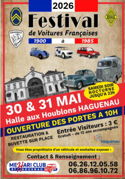 Festival de voitures françaises de 1900à 1985