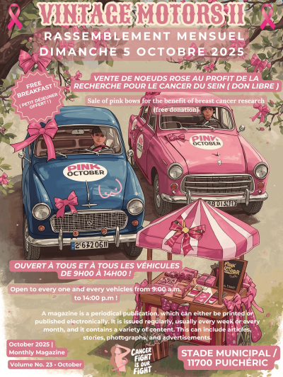 Rassemblement mensuel octobre rose Vintage Motors 11