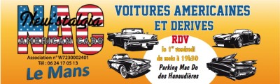 Rassemblement de voitures américaines tous les 1er vendredi