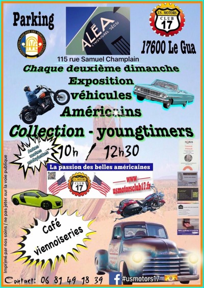 Exposition de véhicules américains
