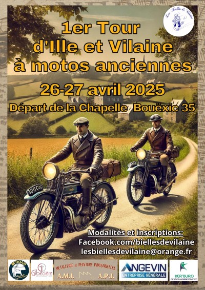 1e Tour d'Ille et Vilaine en motos anciennes