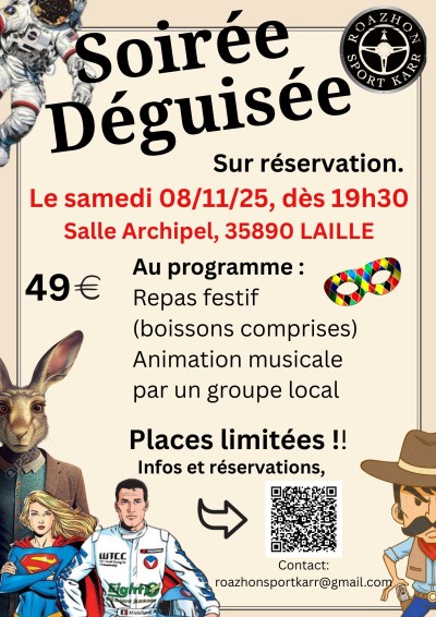 Soirée déguisée RSK 08 novembre !!
