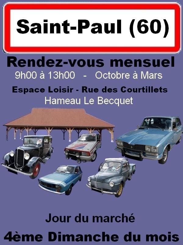 Des voitures anciennes à Aux Marais pour un week-end à l'Américaine