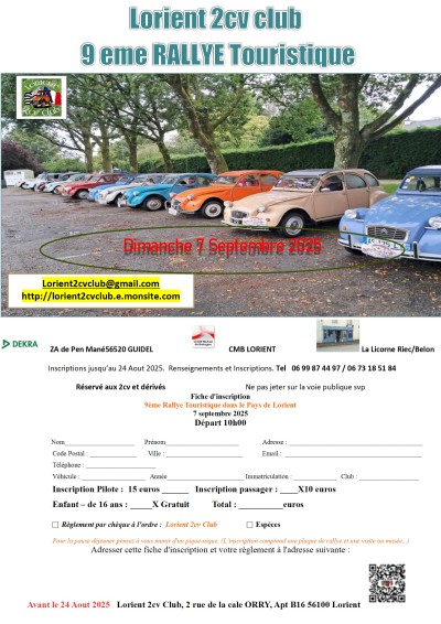 9e Rallye Touristique du Lorient 2 CV Club