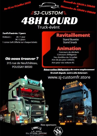 48H Lourd truck évent